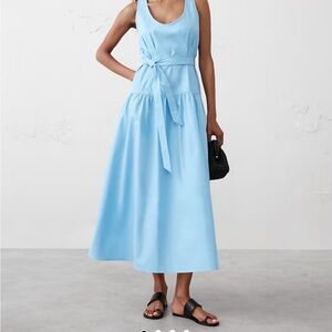 New with tags Banana Republic Blue Midi Dress, 100% cotton. Size 4. Retails $150